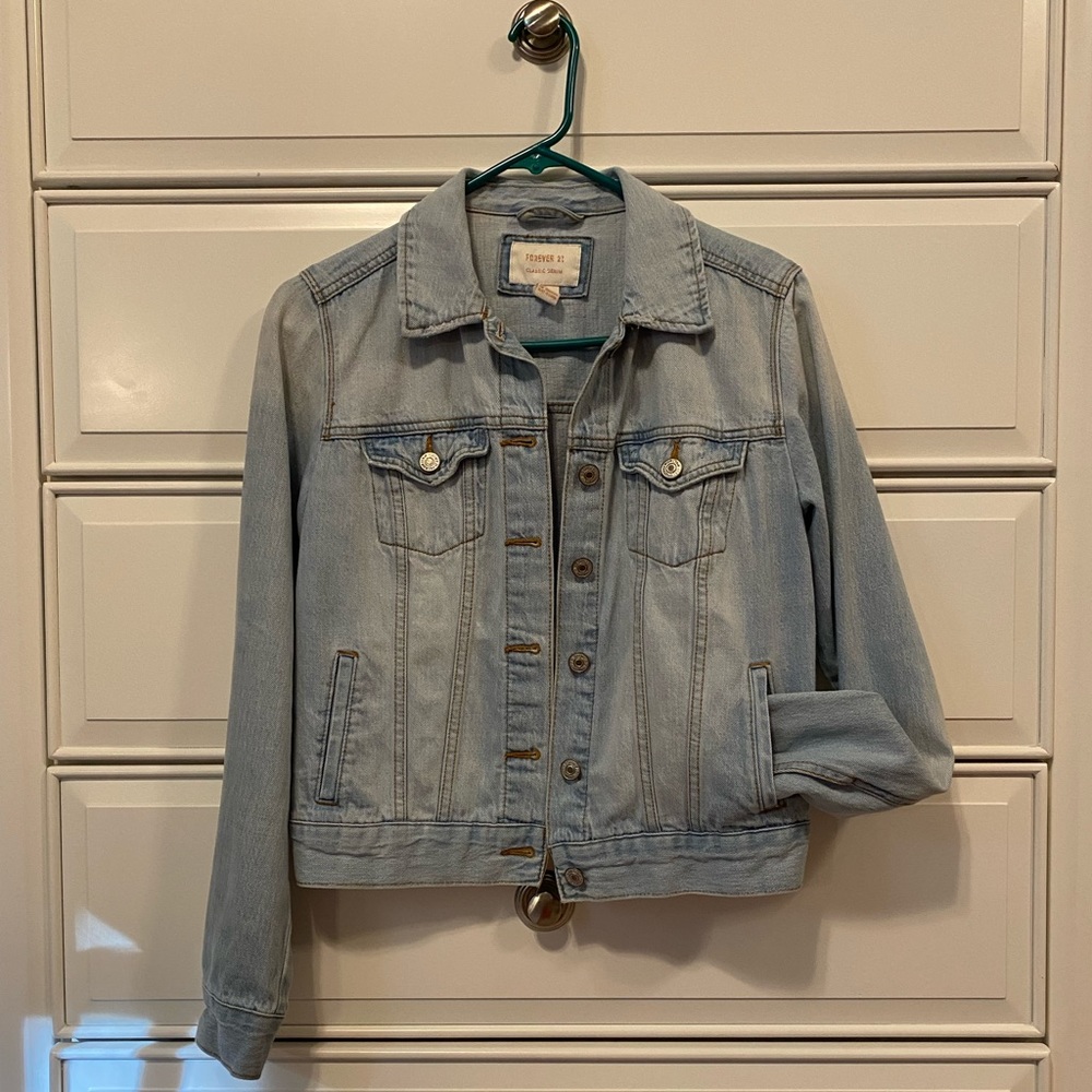 light wash denim jacket